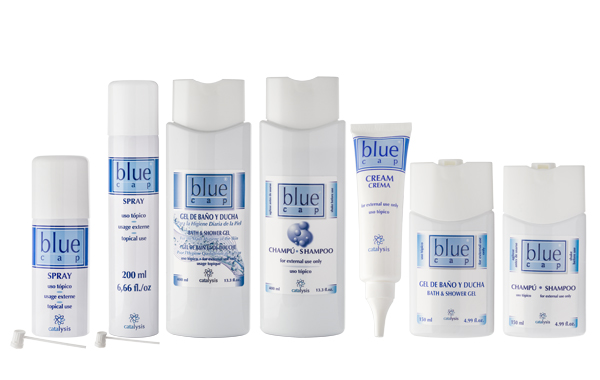 Línea de productos Blue Cap: Higiene de la piel con tendencia a psoriasis